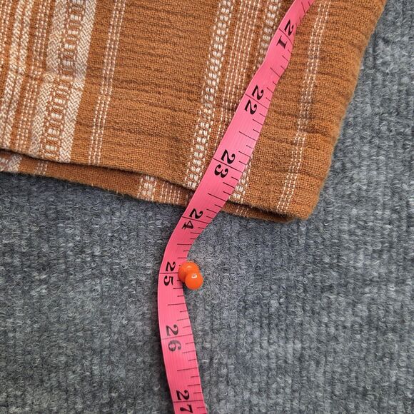 Free People Pants Womens Large Rust Striped Boho Elastic Waist Gauze Cotton - Picture 8 of 10